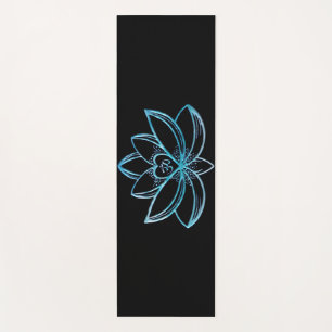 Türkis Lotus Yogamatte