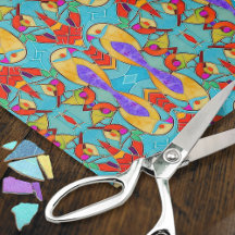 Türkis Lovebird Mosaik - Romantik für Paar