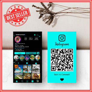 Türkis Makler Instagram Social QR Visitenkarte