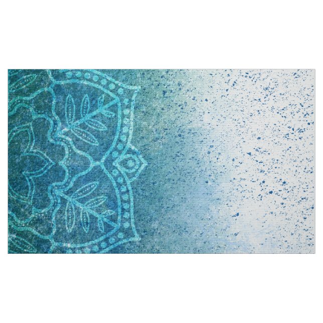 Türkis Mandala Stoff (Fat Quarter (45,7 x 55,9 cm))