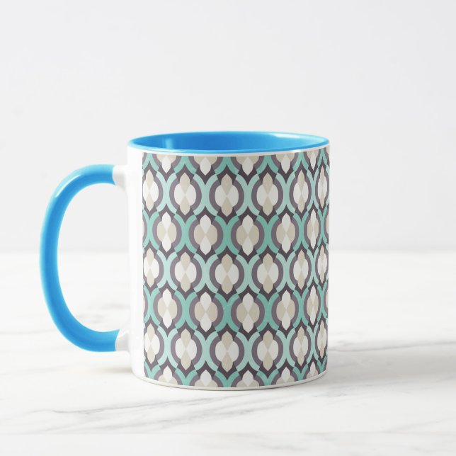 Türkis-Marokkaner-Muster Tasse (Links)