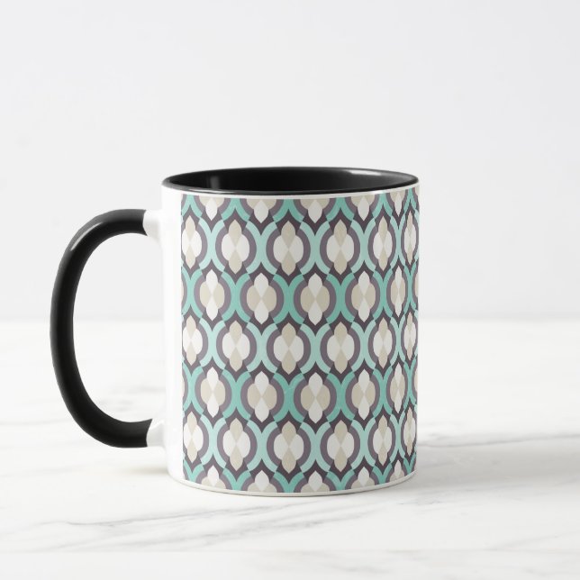 Türkis-Marokkaner-Muster Tasse (Links)