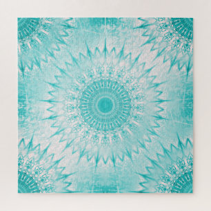 Türkis Metallic Mandala Pattern
