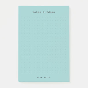 Türkis-minimalistische, personalisierte retro-Ästh Post-it Klebezettel