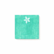 Türkis mit weißer Blume