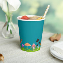 Türkis Mushroom Fairy Party Cups