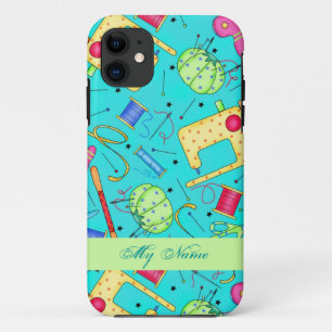 Türkis Nähen Art Personalisiert iPhone 5 Fall title_seo2