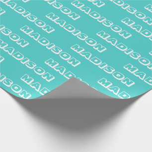 Türkis: Name, Text, Geburtstagsgeschenk Geschenkpapier