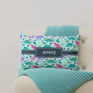 Türkis   Niedlich farbige Dinosaurier Muster Kids  Lendenkissen