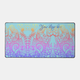 Türkis Ombre rainbow Butterfly Schreibtischunterlage