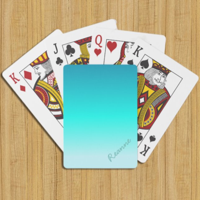 Türkis Ombre Spielkarten (Von Creator hochgeladen)