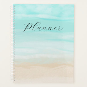 Türkis-ozean-Himmel und Sand Minimalistischer Stra Planer