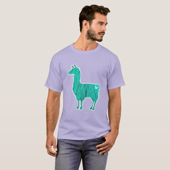 Türkis-Pelzlama-T - Shirt