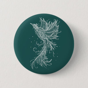 Türkis-Phoenix-Knopf Button