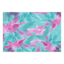 Türkis Pink Abstrakt Hawaiianische Blume
