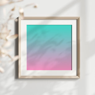 Türkis Pink Ombre Poster