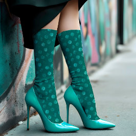 Türkis Polka Dot Modernes Elegantes Aquamarines Ja Socken