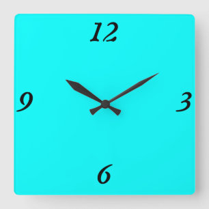 Türkis Quadratische Wanduhr