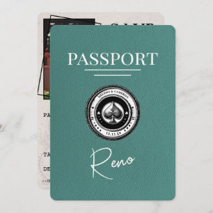 Türkis Reno Passport Save the Date