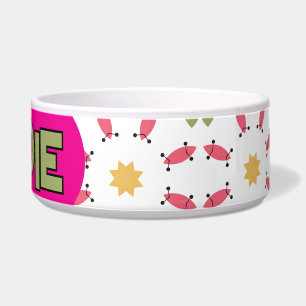 Türkis Rosa und Gold Boho Geometrisches Muster Napf