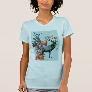 Türkis-Rotwild in Pilz-Wald 2 T-Shirt
