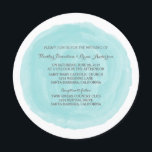 Türkis Round Watercolor Wedite Einladung<br><div class="desc">Trendy und stilvoll Watercolor Wedding Einladung mit einem Kreis gebürstete Aquarell-Look türkisfarben Hintergrund. Diese elegante und moderne Einladung ist einfach,  um Ihre Hochzeitsdetails anzupassen. Klicken Sie für weitere Anpassungsoptionen auf die Schaltfläche Anpassen.</div>