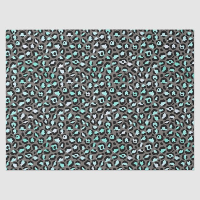 Türkis Safari Serie Design 11 Seidenpapier (Vorderseite)