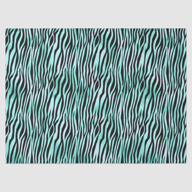 Türkis Safari Serie Design 15 Seidenpapier (Vorderseite)