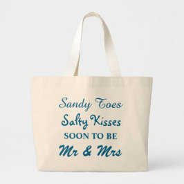 Türkis Sandy Toes salzige Kuss-Tasche Jumbo Stoffbeutel