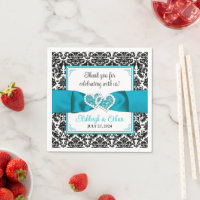 Türkis, Schwarz-Damast-Liebe Hört Hochzeit