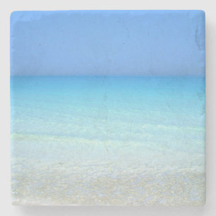 Türkis-Seascape-Landschaft Steinuntersetzer