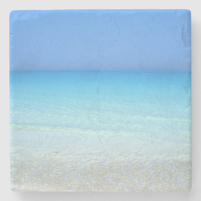 Türkis-Seascape-Landschaft Steinuntersetzer (Vorderseite)