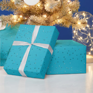 Türkis-Sequin-Look Weihnachten Geschenkpapier