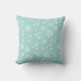 Türkis Snowflake Weihnachten Kissen
