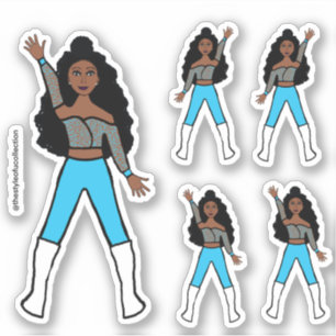 Türkis-Spark-Tänzer-Sticker #1 Aufkleber