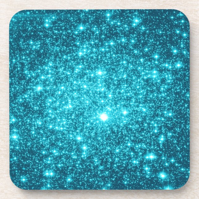 Türkis Sparkle Untersetzer (Vorderseite)