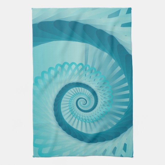 Türkis-Spirale Handtuch (Vertikal)