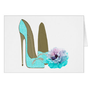 Türkis-Spitze-Stilett-Schuh-und Rosen-Kunst