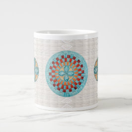 Türkis-Spule inspirierter Tassen-Entwurf Jumbo-Tasse