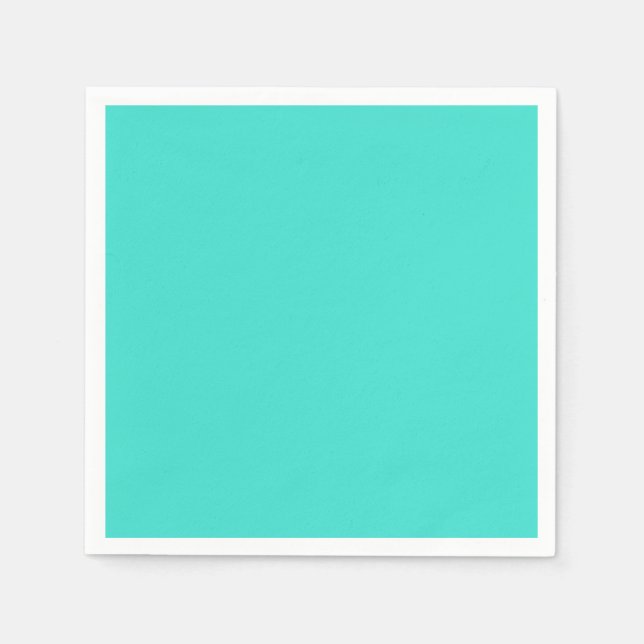 Türkis Standard Cocktail Papier Napkin Serviette (Vorderseite)