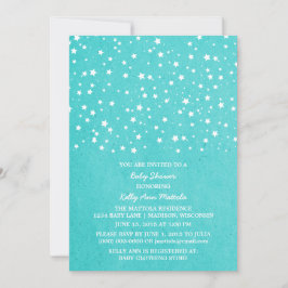 Türkis Starry Night Baby Dusche einladen Einladung
