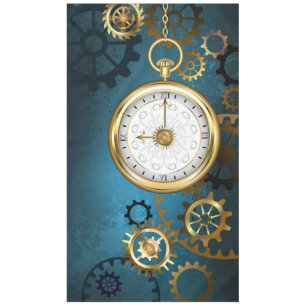 Türkis-Steampunkirche Hintergrund mit Gears Tischdecke