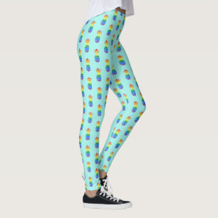 Türkis   Stolzes Ananas-Regenbogenmuster Leggings
