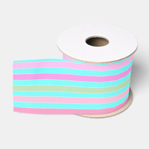 Türkis striped ripsband