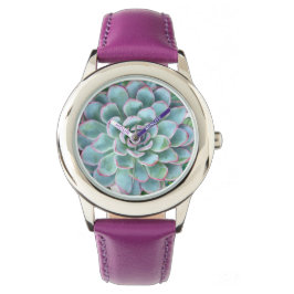 Türkis Sukkuläres Echeveria Armbanduhr