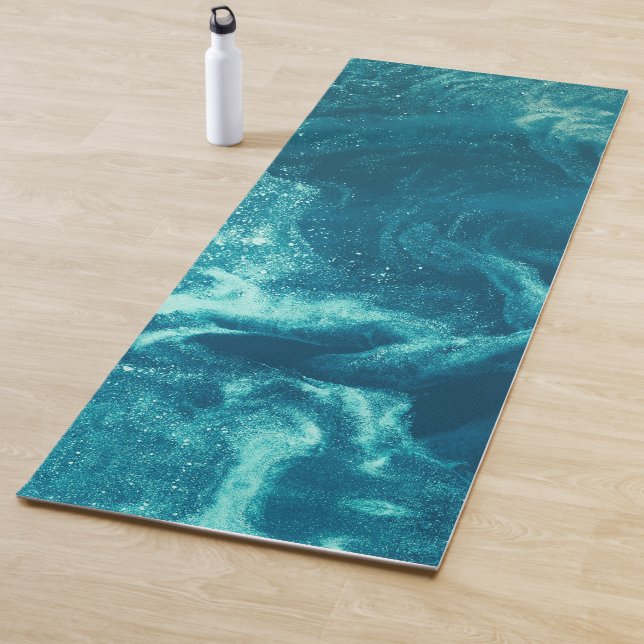 Türkis Swirbeln Ozean Außenbereich Yogamatte (Beispiel)