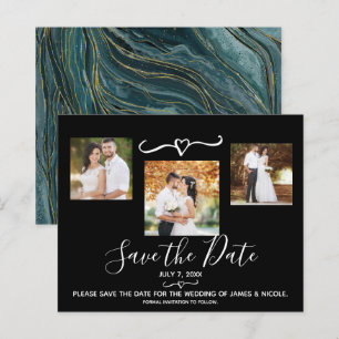 Türkis Teal Gold Foto Hochzeit Termin vormerken