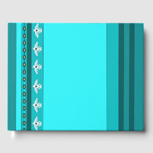 Türkis Thunderbird Blue Stripes Gästebuch