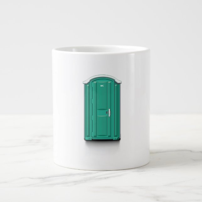 Türkis-transportierbare Toilette Jumbo-Tasse (Vorderseite)