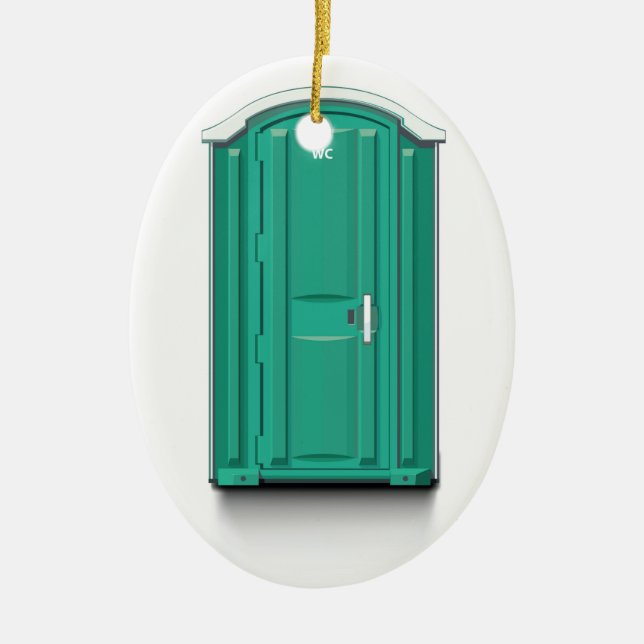 Türkis-transportierbare Toilette Keramikornament (Vorne)